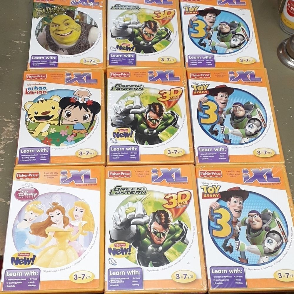 Bundle of 3 Fisher-Price IXL new in package Learning System ages 3 to 7 years